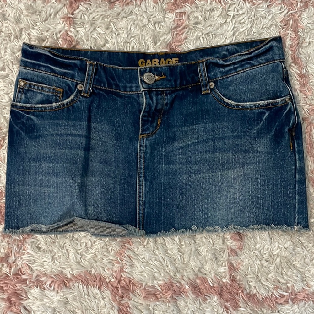 Denim mini skirt